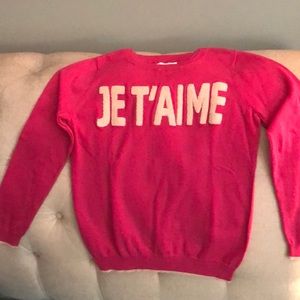 I LOVE YOU SWEATER JE T’AIME Med